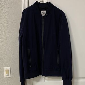 Zara Navy Bomber Jacket